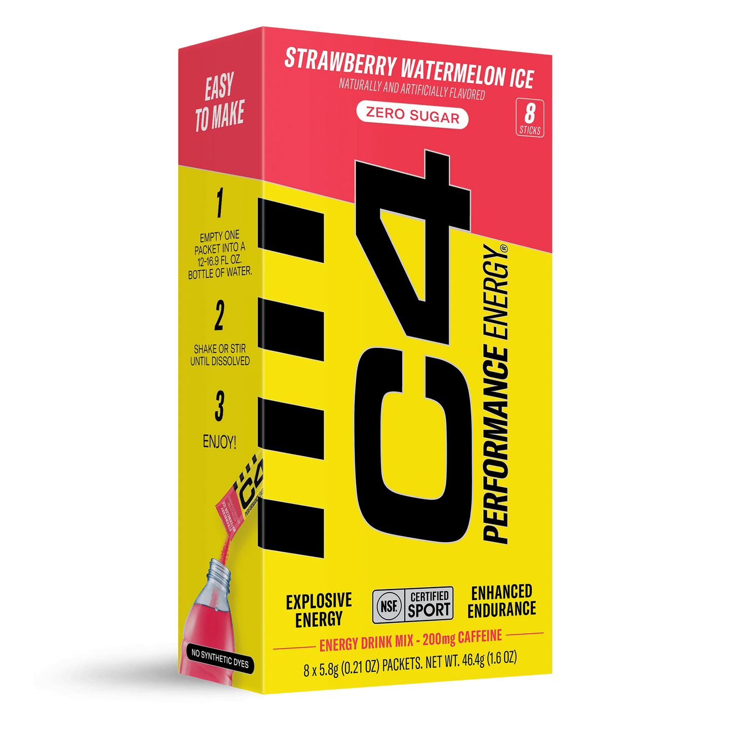 C4 Performance Energy Powder Mix Strawberry Watermelon Ice, 8 Pack