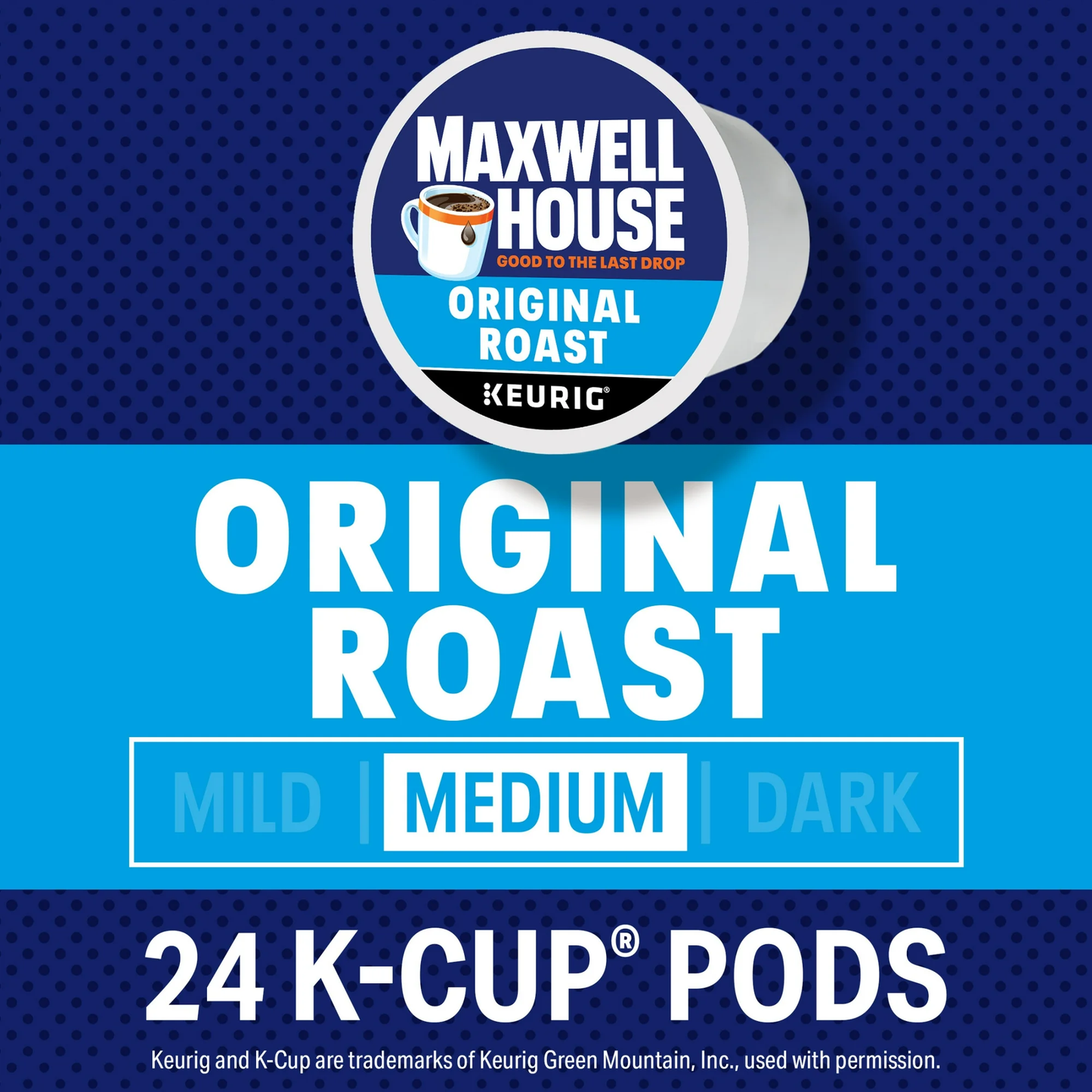 Maxwell House Original Roast Ground Coffee K-Cup Pods, Caffeinated, 24 ct - 8.3 oz Box