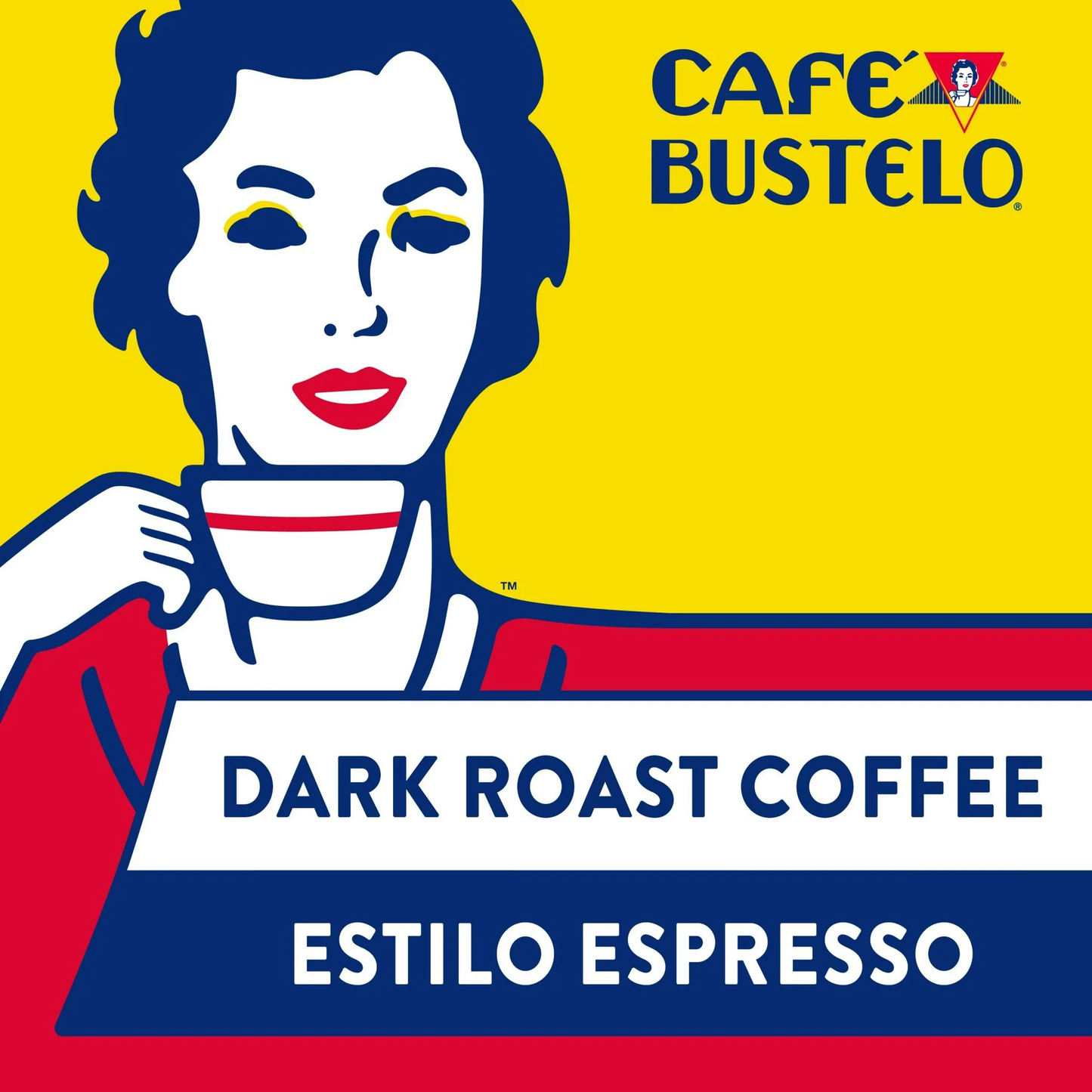 Cafe Bustelo, Espresso Style Dark Roast Ground Coffee, Vacuum Packed 10 oz Brick