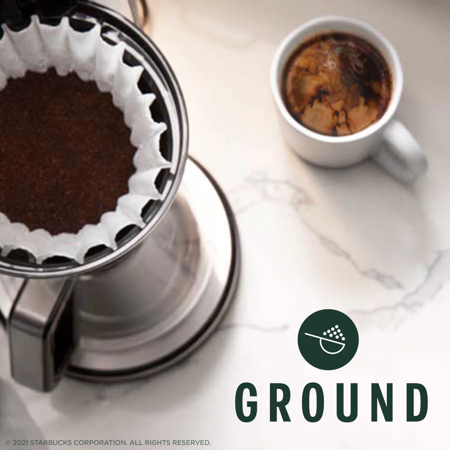 Starbucks Arabica Beans Pike Place Roast, Medium Roast, Ground Coffee, 18 oz