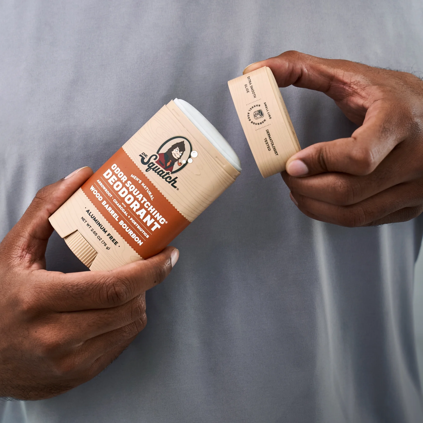 Dr. Squatch Wood Barrel Bourbon Natural Deodorant for Men, 2.65 oz