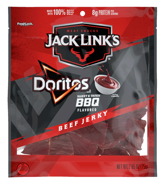 Jack Link's Beef Jerky Doritos Sweet and Tangy BBQ, 2.625 Ounce