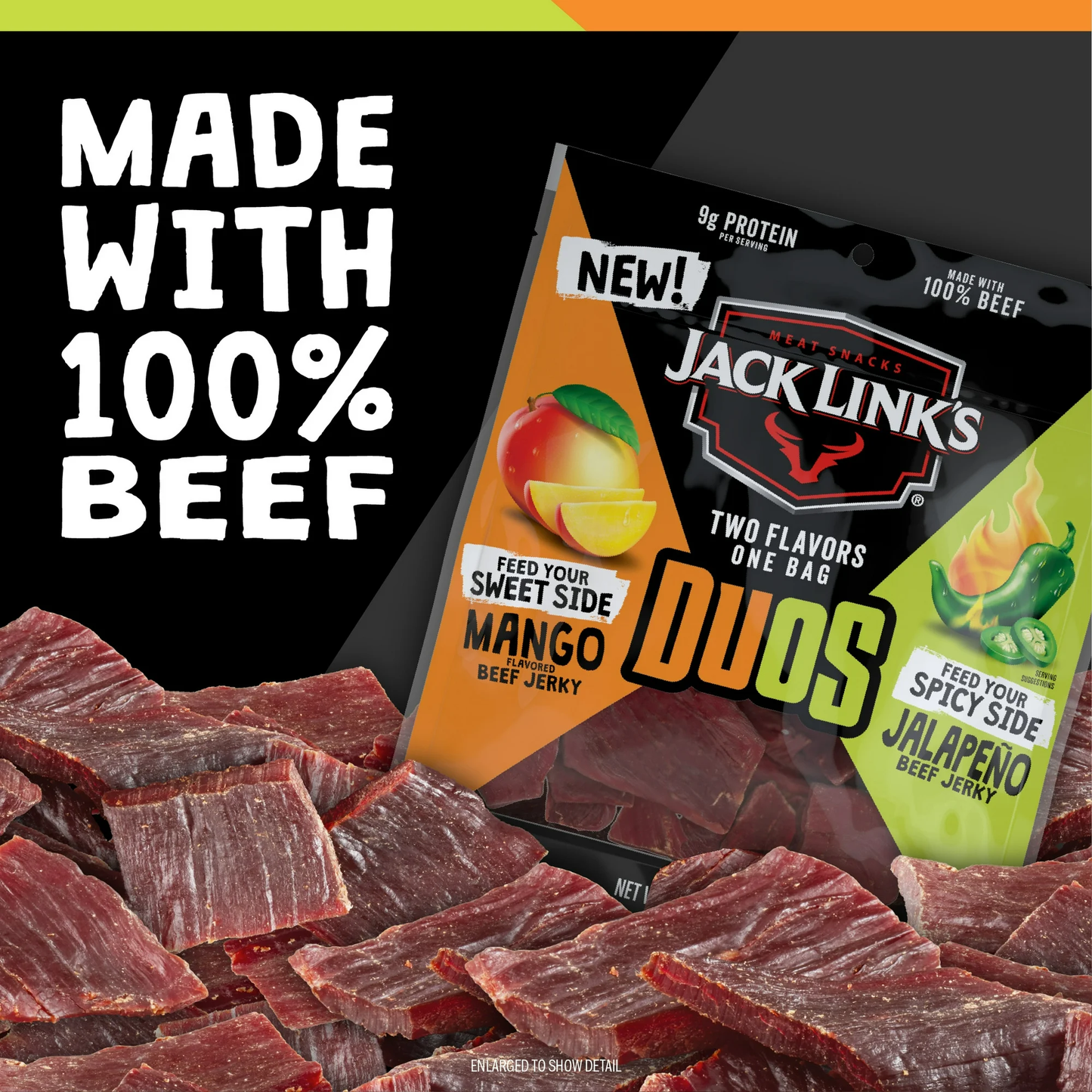 Jack Link's Beef Jerky DUOs - Mango & Spicy Jalapeño, 2.85 Ounce