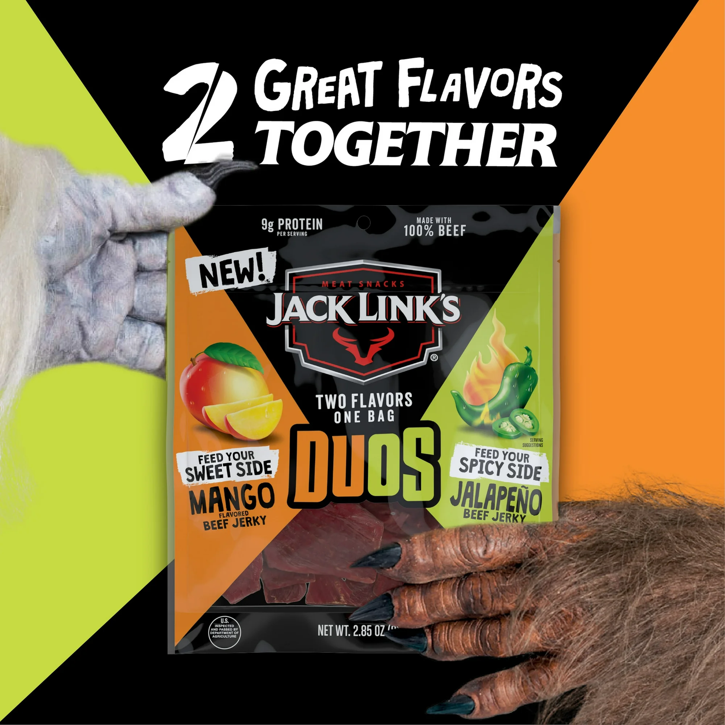 Jack Link's Beef Jerky DUOs - Mango & Spicy Jalapeño, 2.85 Ounce