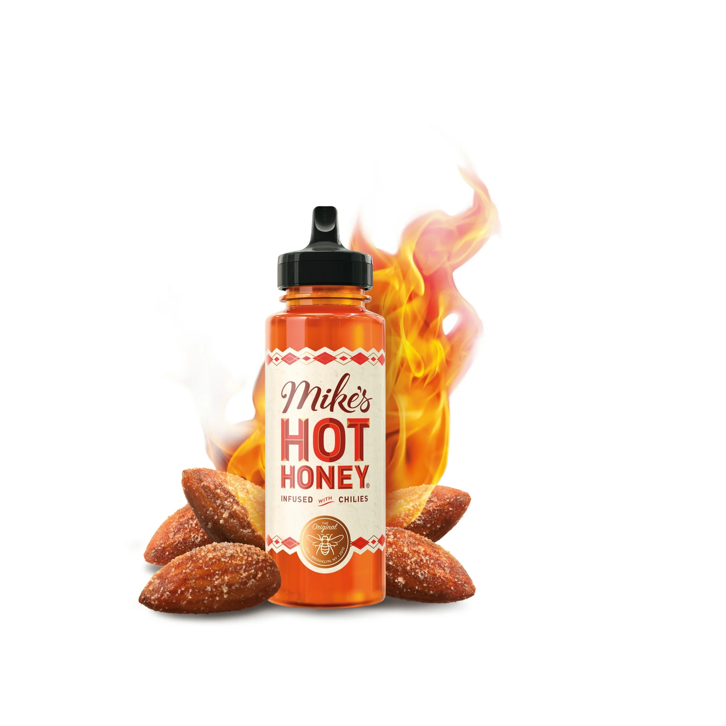 Blue Diamond Almond, Mikes Hot Honey Almonds Flavored Snack Nuts, 6 oz. Resealable Can