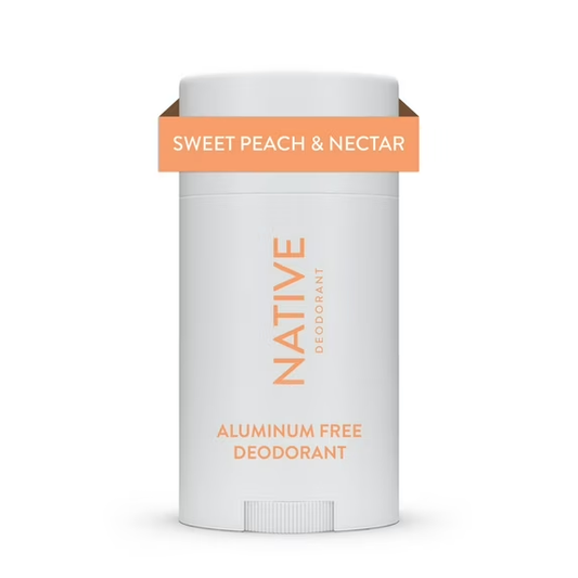 Native Deodorant, Aluminum Free, Sweet Peach & Nectar, for Women and Men, 2.65 oz
