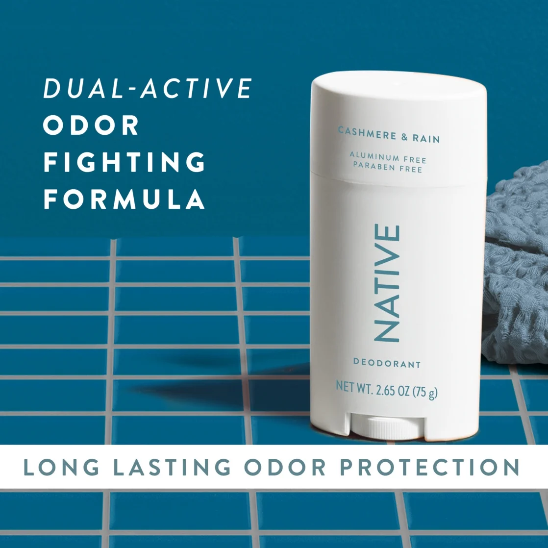 Native Deodorant, Aluminum Free, Sea Salt & Cedar, for Women and Men, 2.65 oz