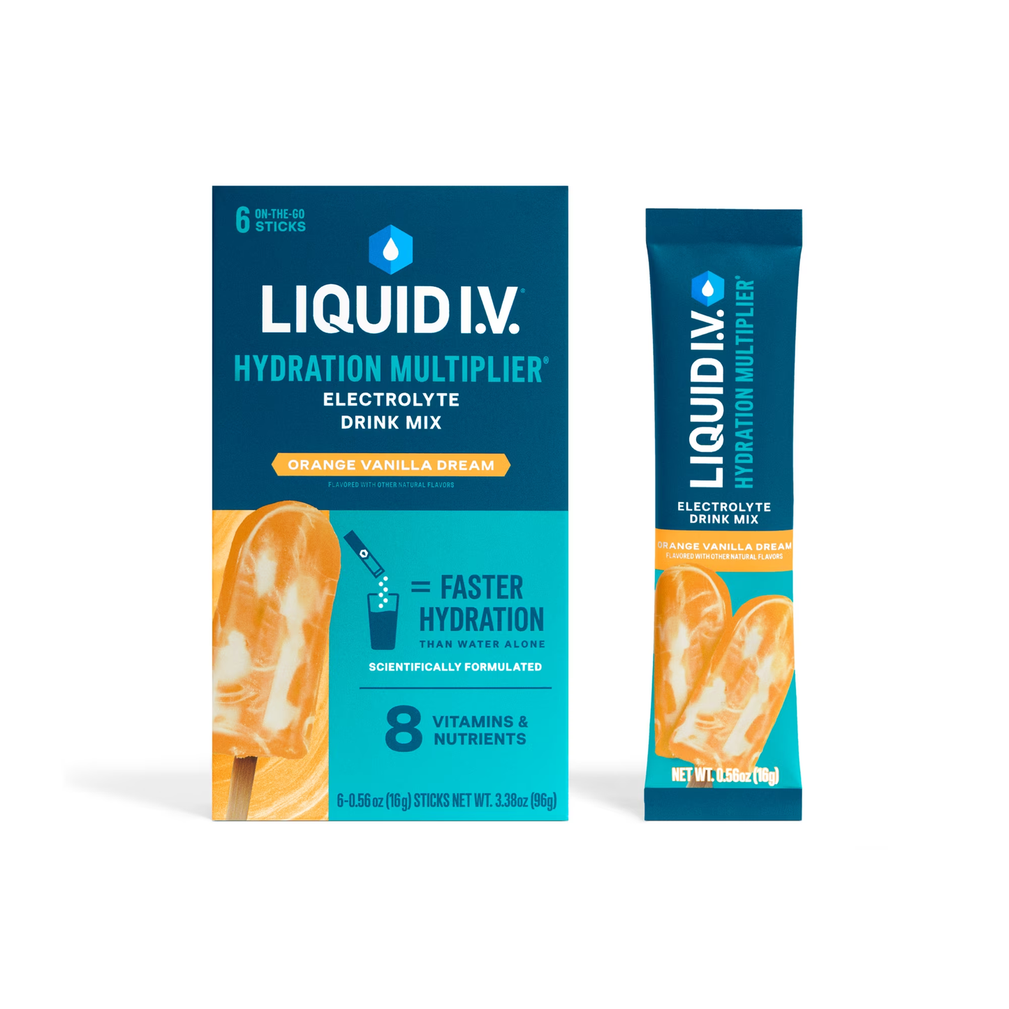 Liquid I.V. Orange Vanilla Dream Hydration Multiplier Powdered Electrolyte Drink Mix, 6 CT