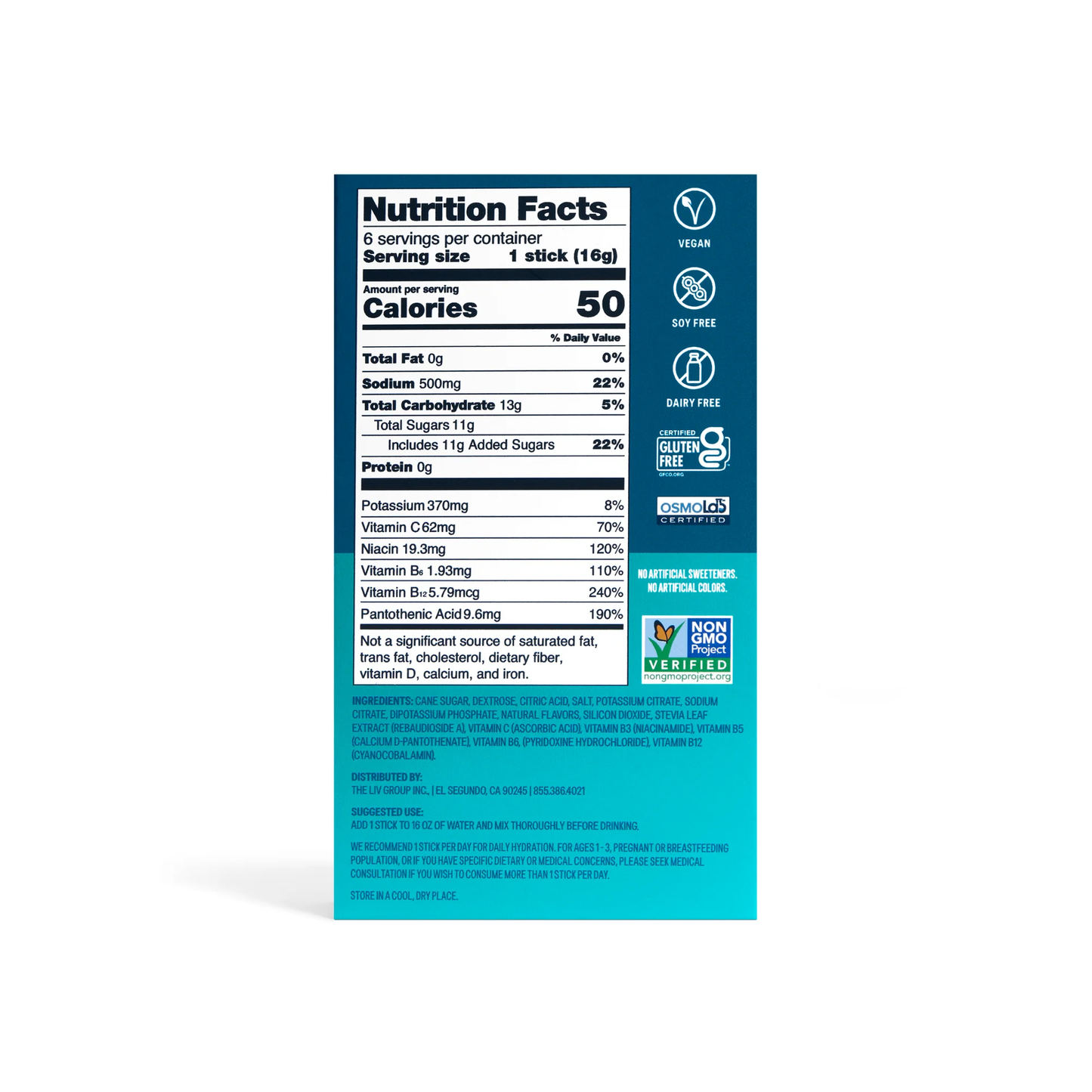 Liquid I.V. Orange Vanilla Dream Hydration Multiplier Powdered Electrolyte Drink Mix, 6 CT