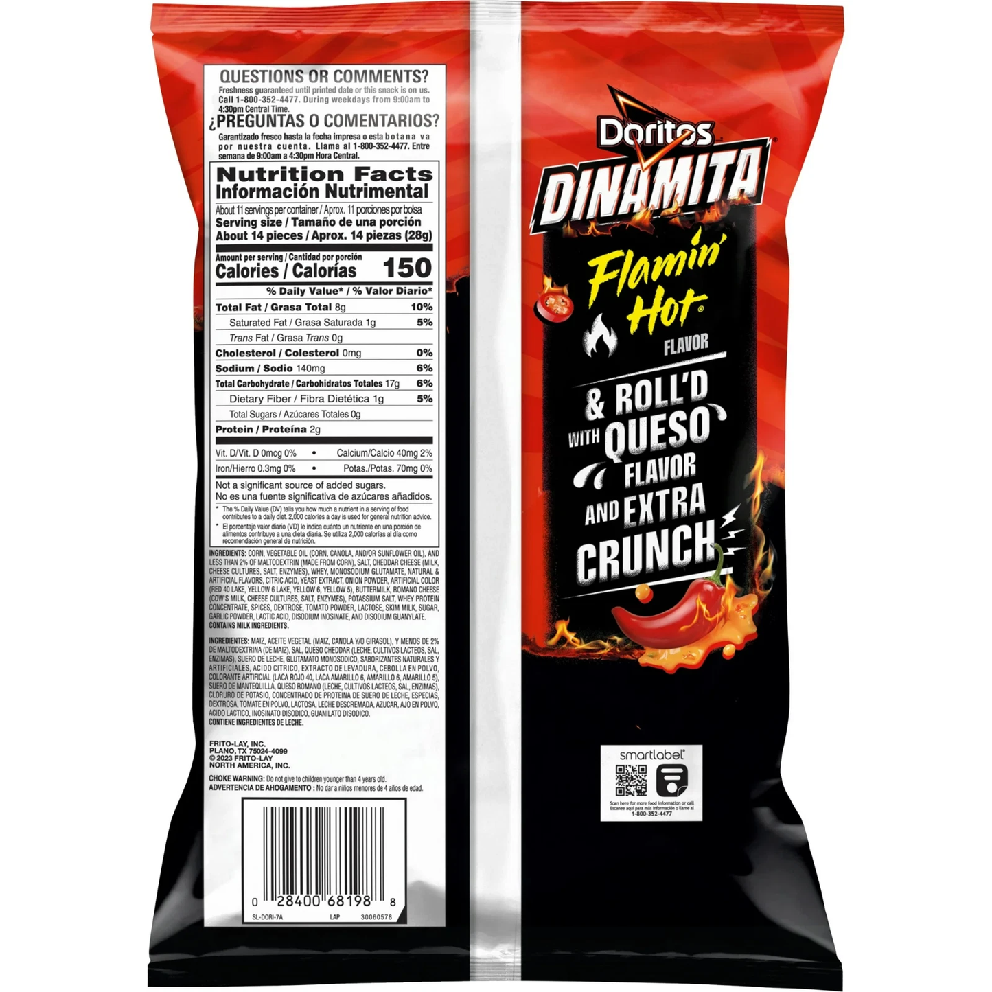 Doritos Dinamita Flamin Hot Queso, 10.75 oz Bag