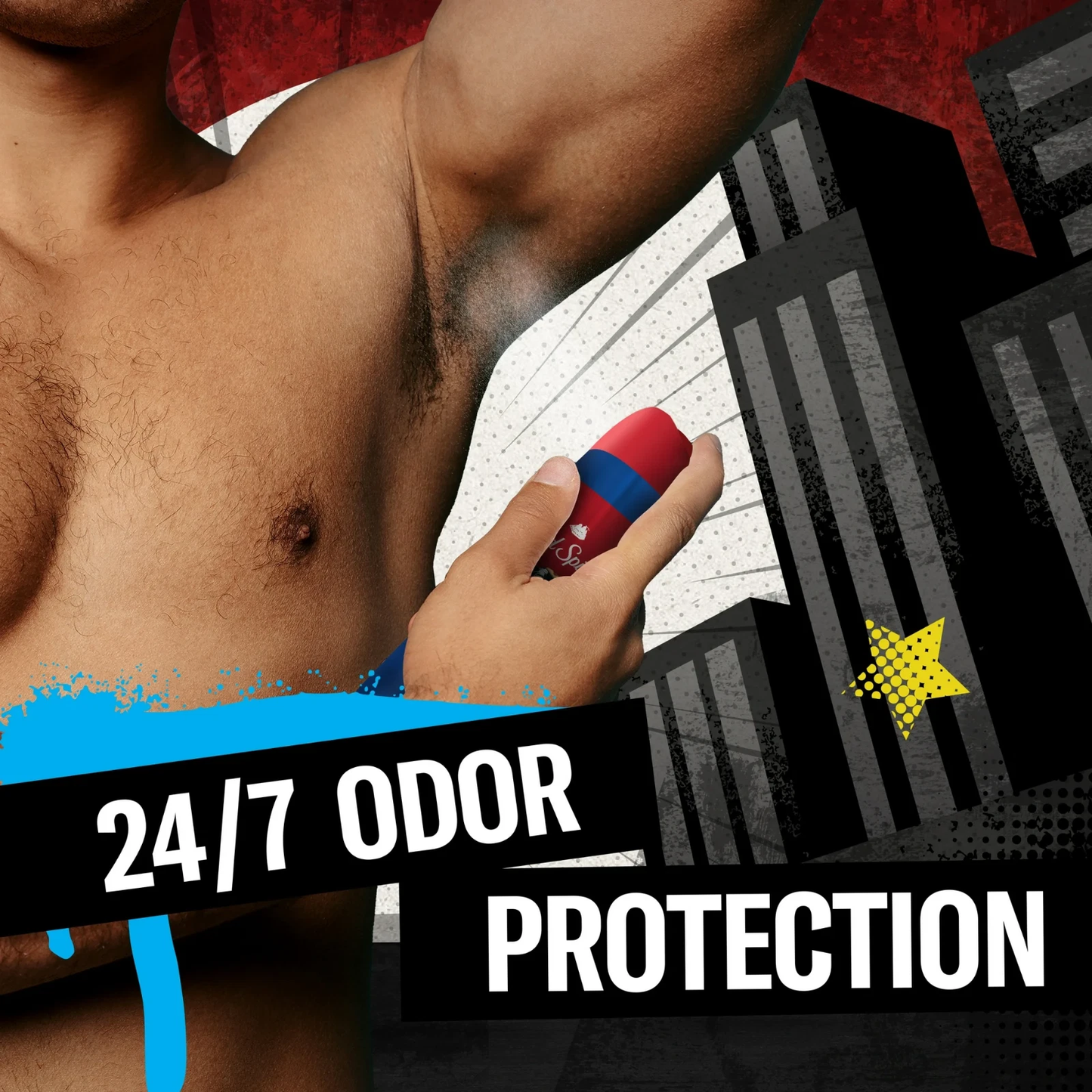 Old Spice Aluminum Free Deodorant for Men, 24/7 Freshness, Body Spray, Long Lasting Odor Protection, Smell Like a Hero, Superman, Bright Citrus and Cosmo Scent, 5.1 oz