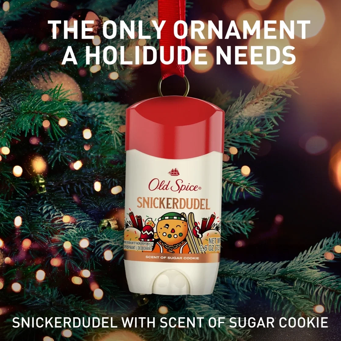 Old Spice Antiperspirant and Deodorant for Men, Holidudes Limited Edition, Snickerdudel Sugar Cookie Scent, 2.6oz