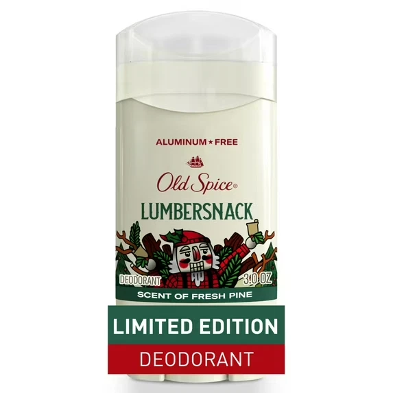 Old Spice Antiperspirant and Deodorant for Men, Holidudes Limited Edition, Lumbersnack Fresh Pine Scent, 2.6oz