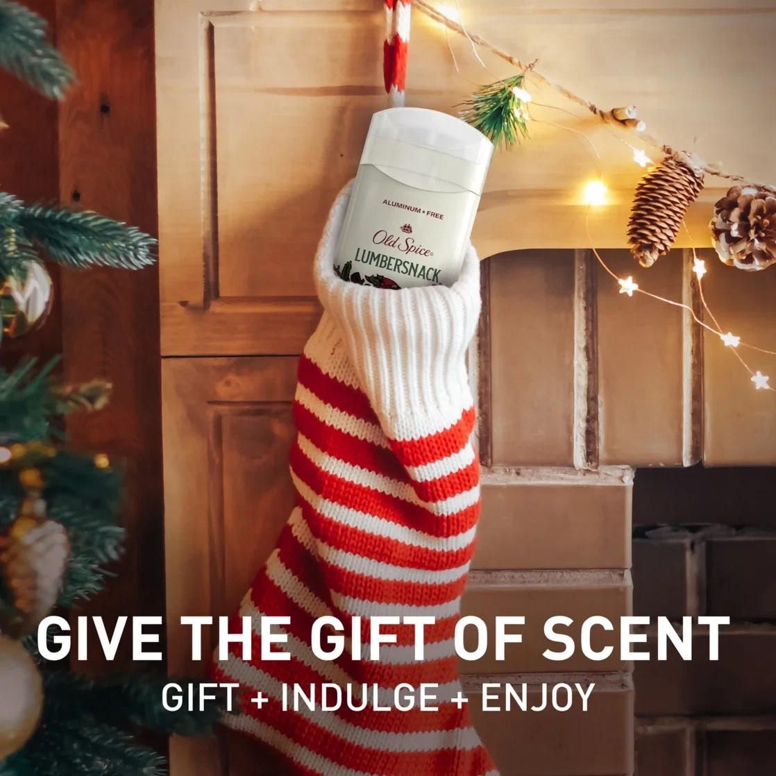 Old Spice Antiperspirant and Deodorant for Men, Holidudes Limited Edition, Lumbersnack Fresh Pine Scent, 2.6oz