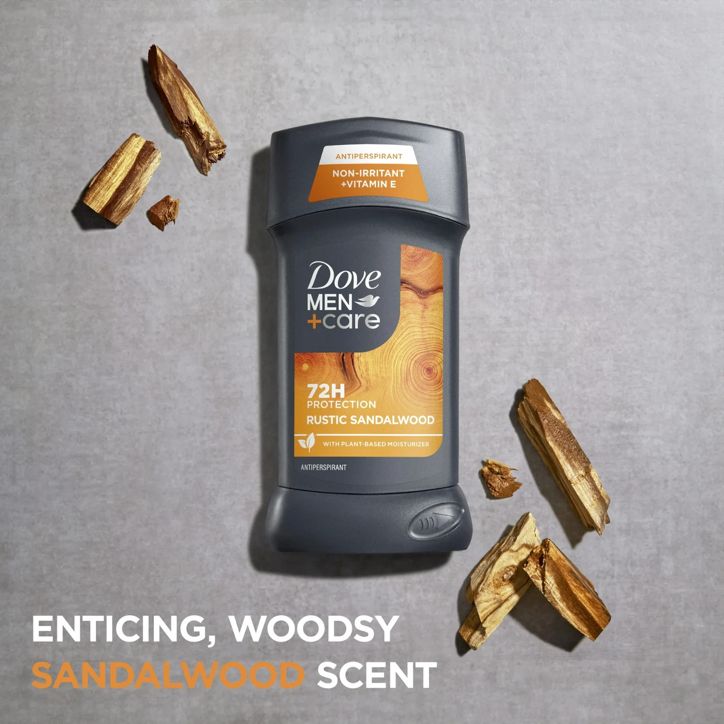 Dove Men+Care Antiperspirant Deodorant for Men, Rustic Sandalwood, 2.7 oz