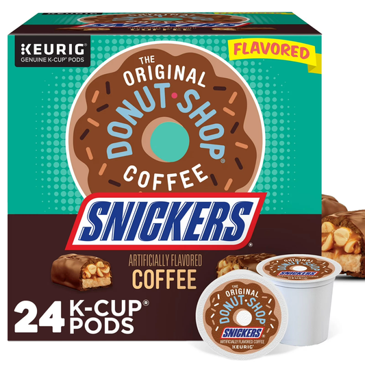 The Original Donut Shop, Snickers Flavored K-Cup Coffee Pods, 24 Count