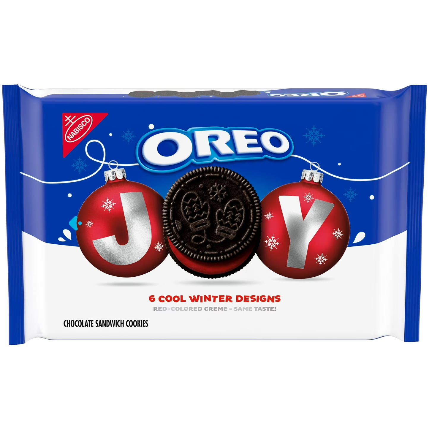 OREO Joy! Red-Colored Creme Chocolate Limited Edition Holiday Cookies, 18.71 oz