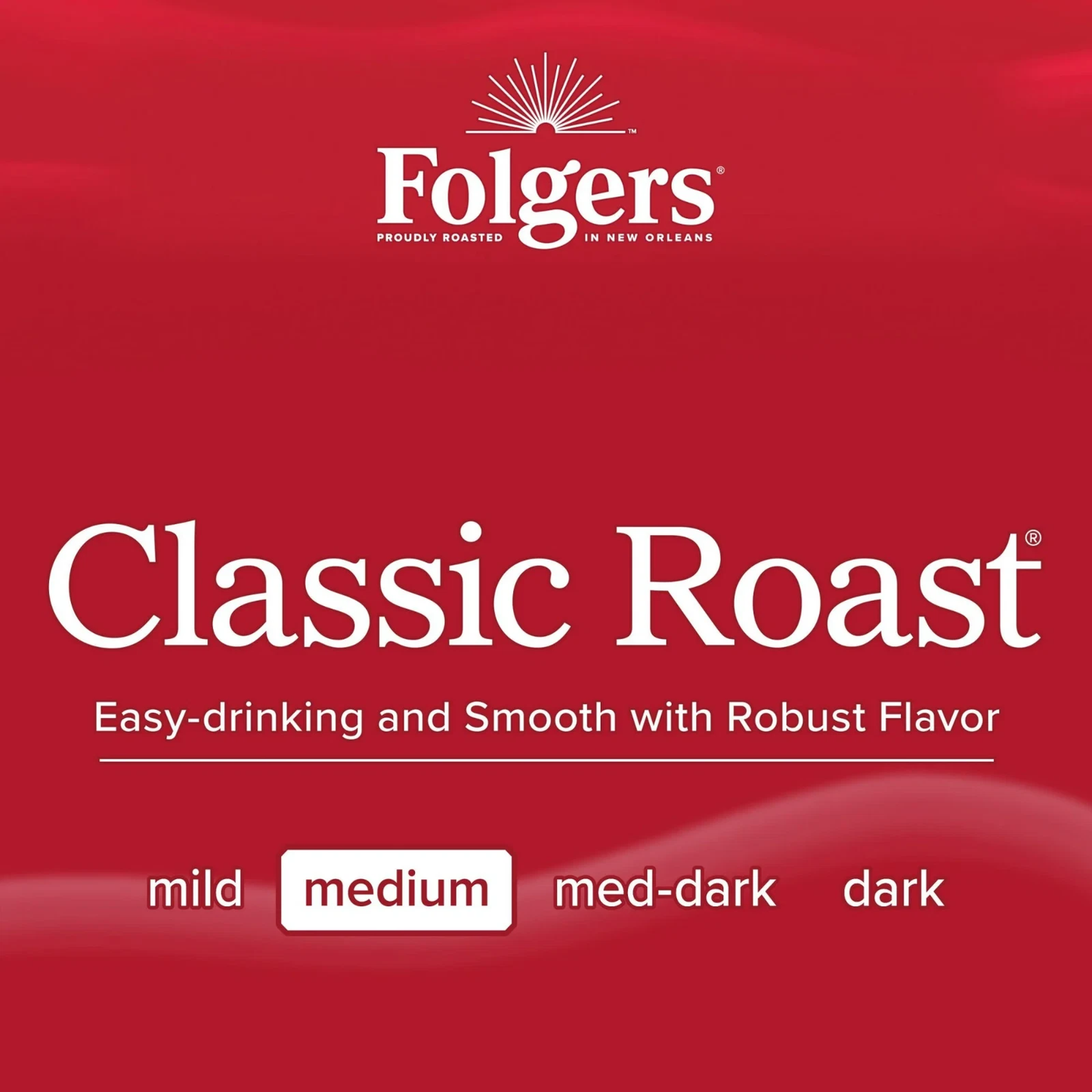 Folgers Classic Roast, Medium Roast Coffee, Keurig K Cup Pods, 60 Count Box