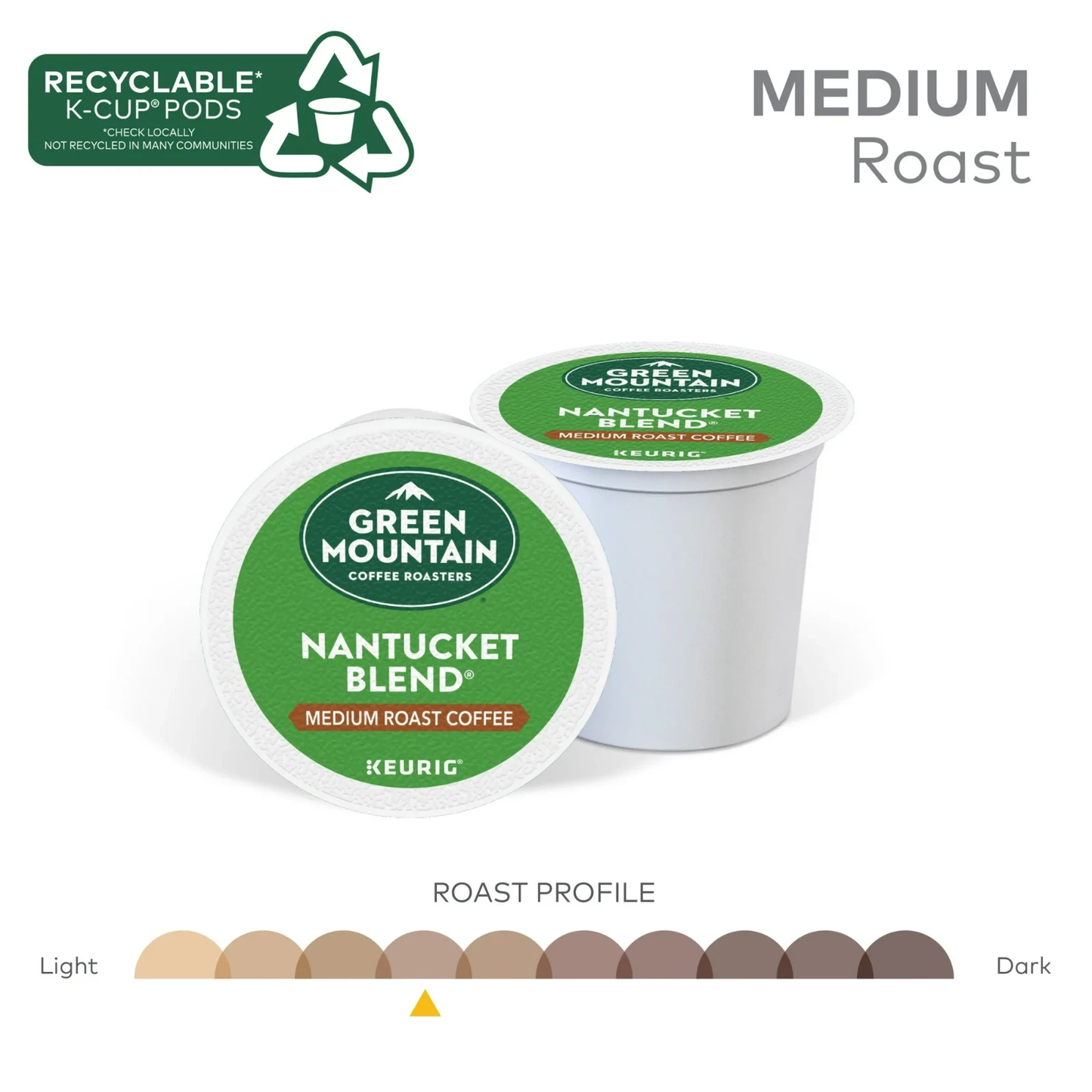 Green Mountain Coffee Roasters Nantucket Blend Medium Roast K-Cup Pods, 60 Pods