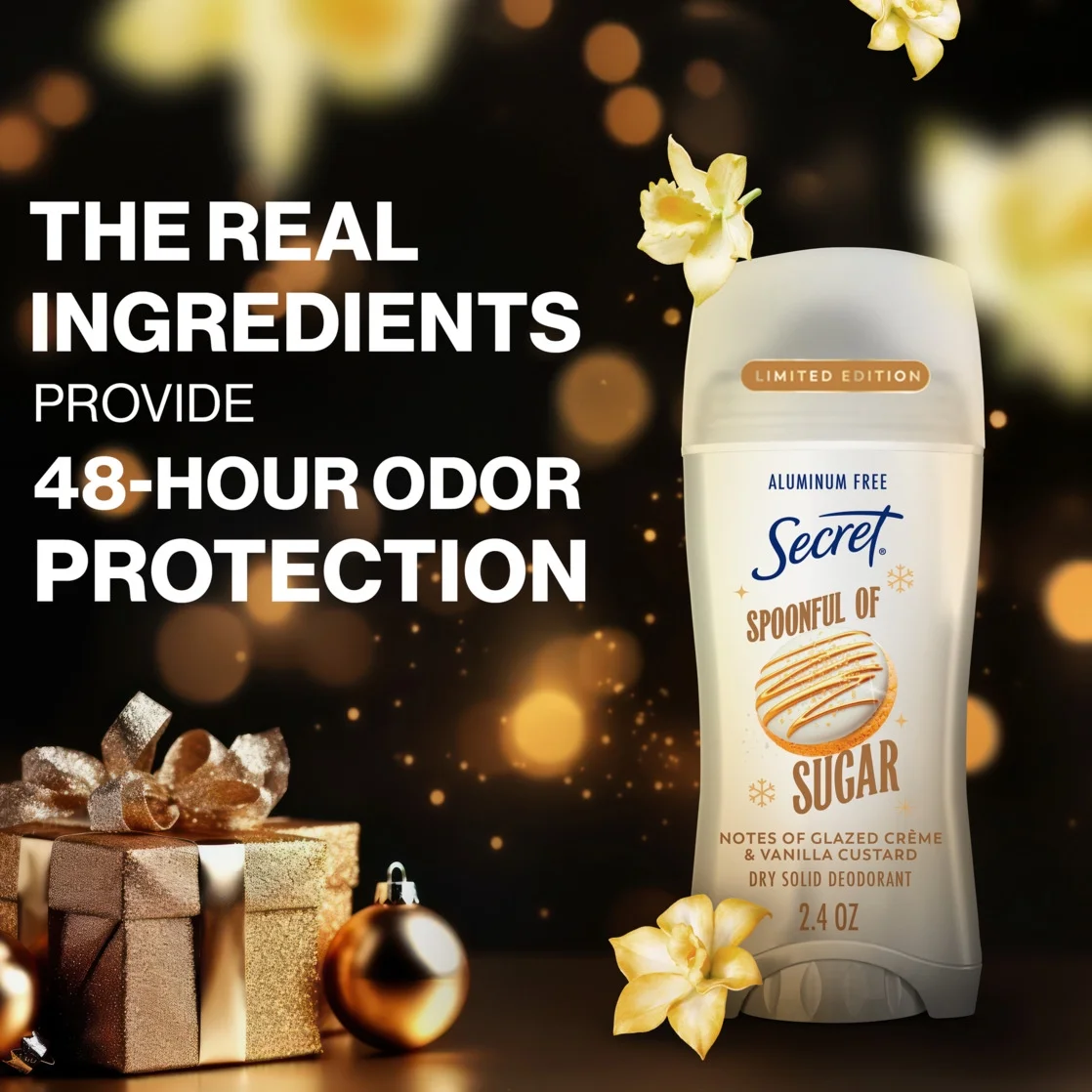 Secret Aluminum Free Deodorant for Women, Spoonful of Sugar 2.4 oz