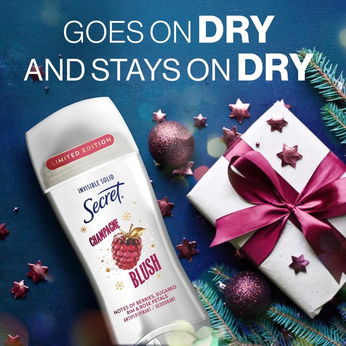 Secret Fresh Invisible Solid Antiperspirant and Deodorant for Women, Champagne Blush 2.6 oz