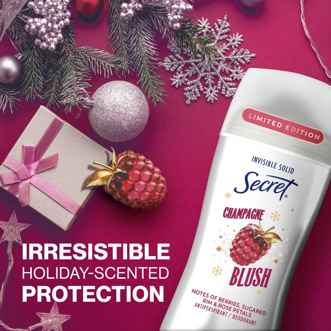Secret Fresh Invisible Solid Antiperspirant and Deodorant for Women, Champagne Blush 2.6 oz