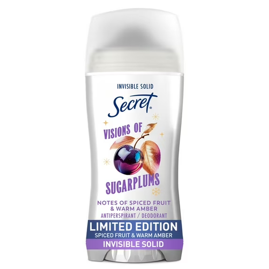 Secret Fresh Invisible Solid Antiperspirant and Deodorant for Women, Sugarplum 2.6 oz