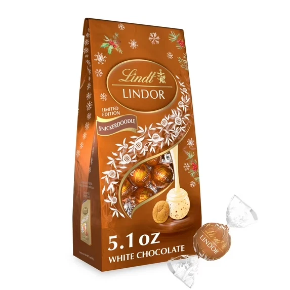 Lindt LINDOR Limited Edition Snickerdoodle Christmas Truffles 5.1 oz