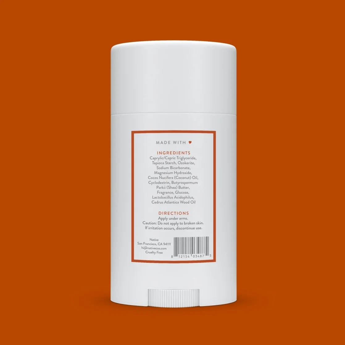 Native Deodorant, Aluminum Free, Deodorant Black Oak & Amber Scent 2.6 oz