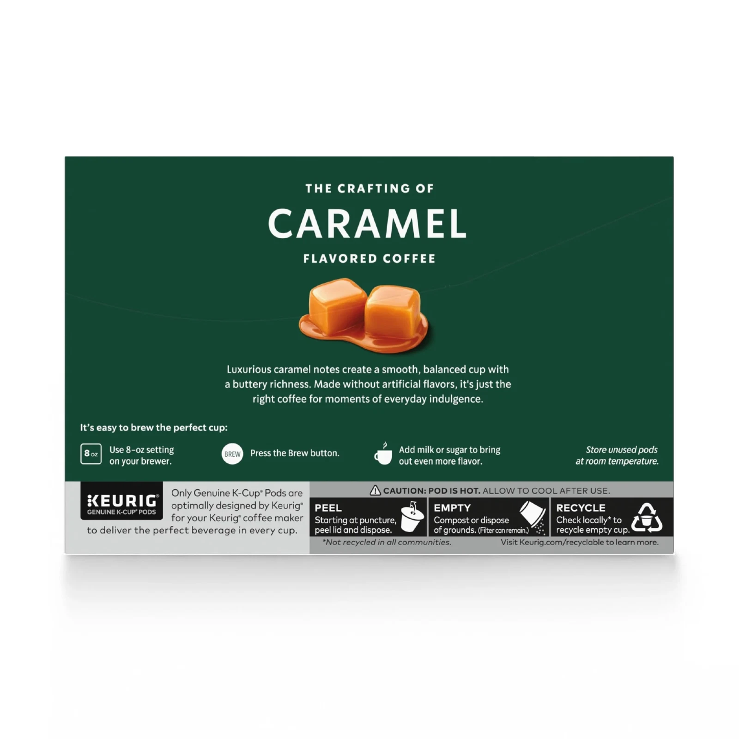 Starbucks Caramel Medium Roast Coffee, Keurig K-Cup Coffee Pods, 12 Count