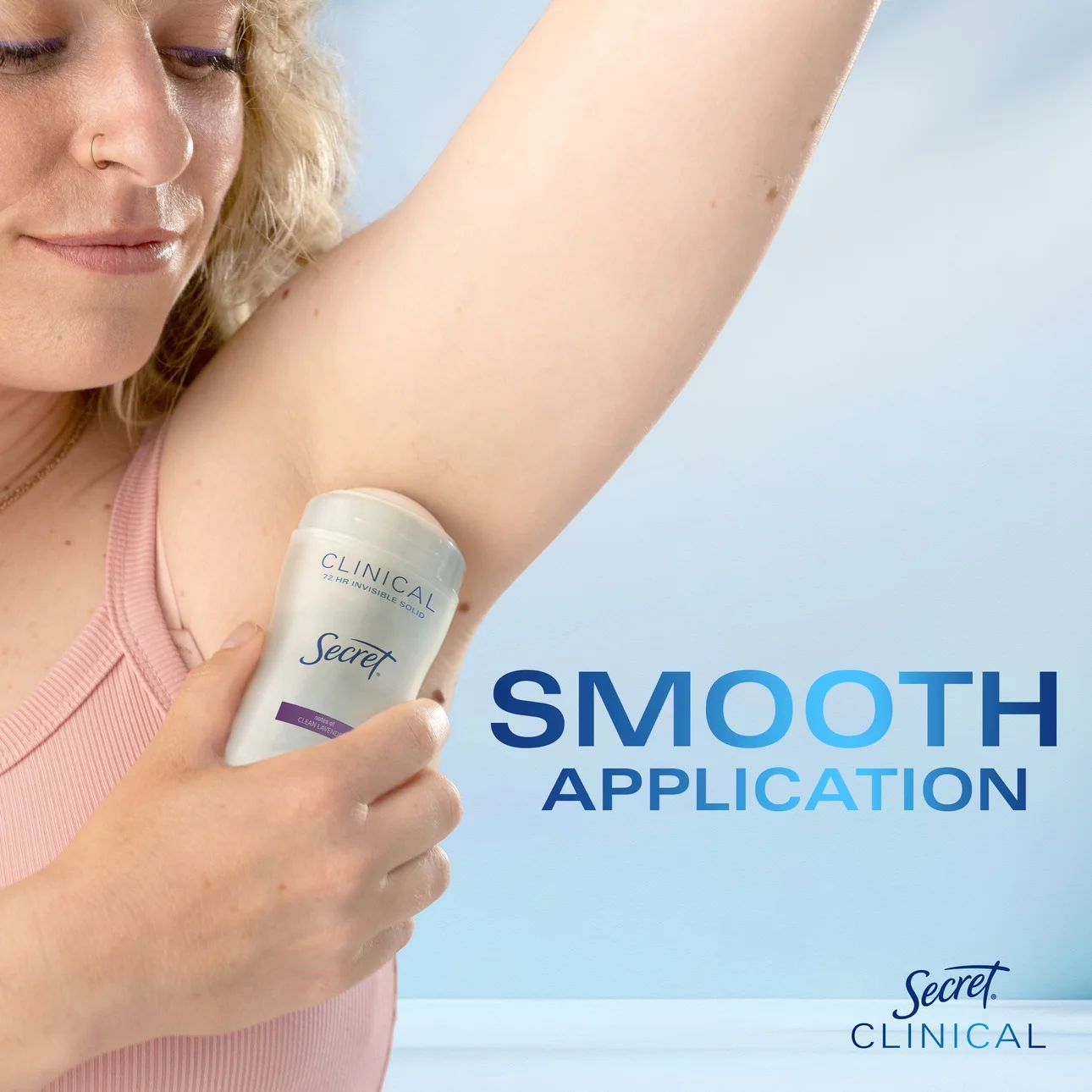Secret Clinical Invisible Solid Antiperspirant and Deodorant for Women Stick, Clean Lavender, 2.6 oz