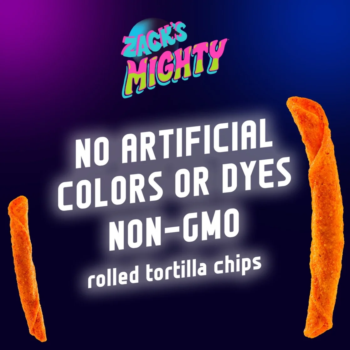 Zack's Mighty Chile Lime Rolled Tortilla Chips, 7 oz