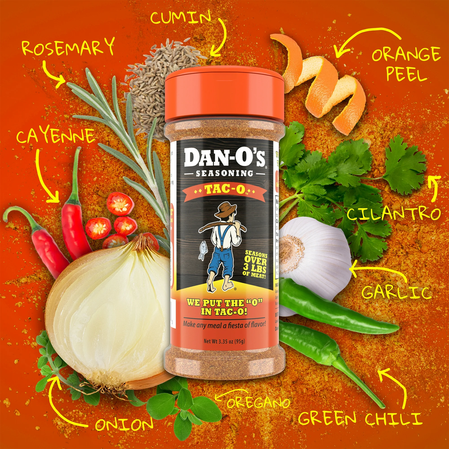 Dan-O's Preem-O Seasoning - All-Purpose Taco Seasoning - Great for cooking & grilling anything (3.4 oz)