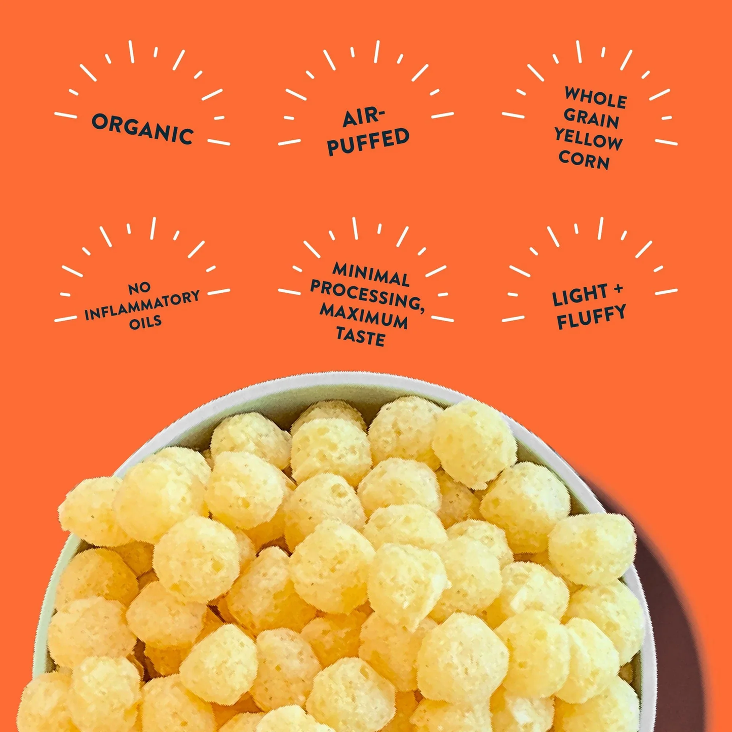 LesserEvil Space Balls, Real Organic Cheddar, 5 oz