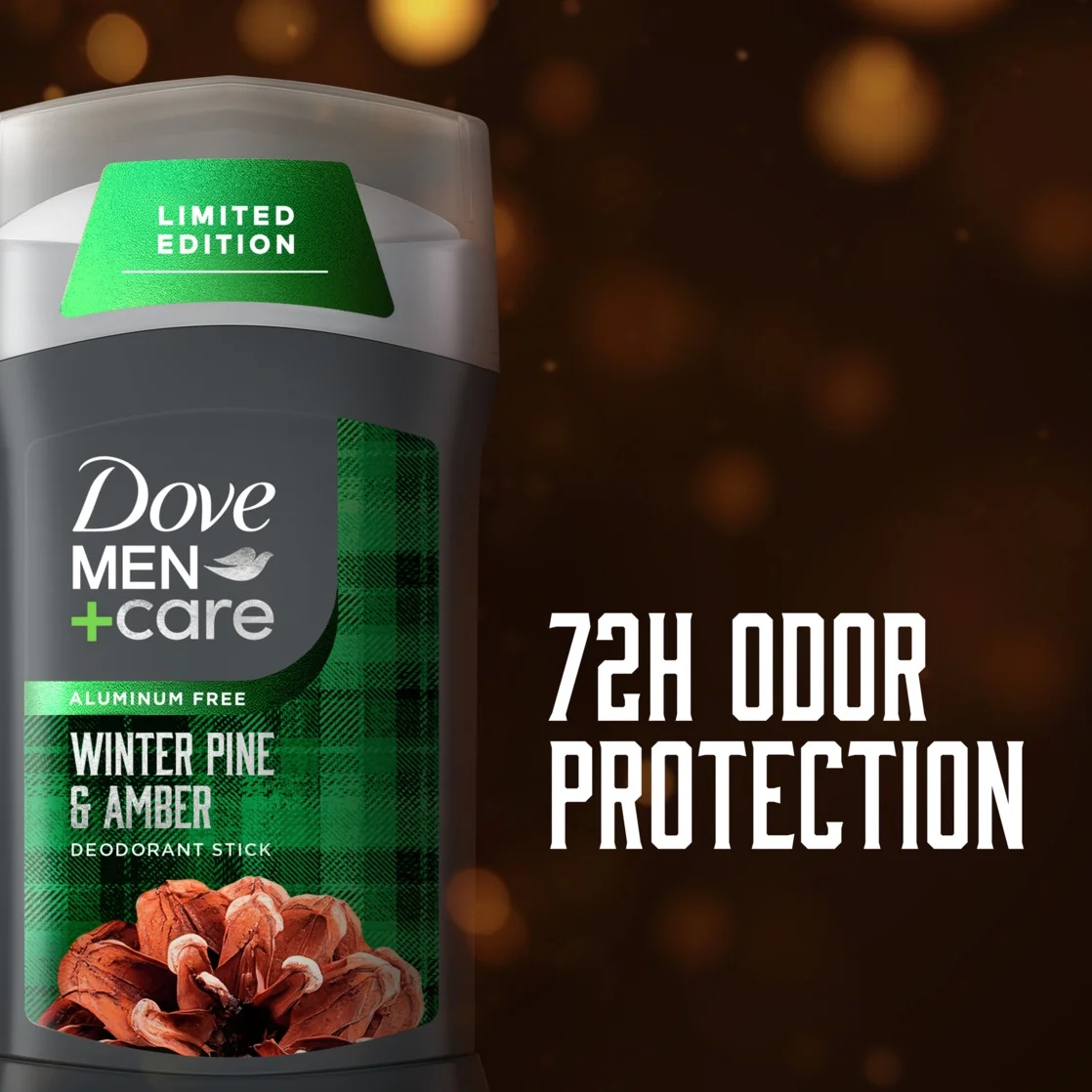 Dove Men+Care Antiperspirant Deodorant for Men, Winter Pine & Amber, 3 oz