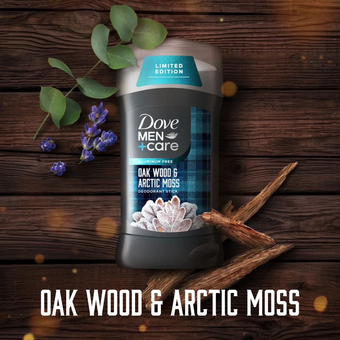 Dove Men+Care Antiperspirant Deodorant for Men, Oakwood & Arctic Moss, 3 oz