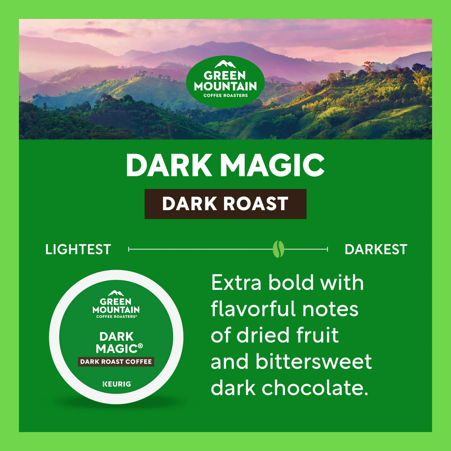 Green Mountain Coffee Roasters Dark Magic Dark Roast K-Cup Pods, 60 Pods
