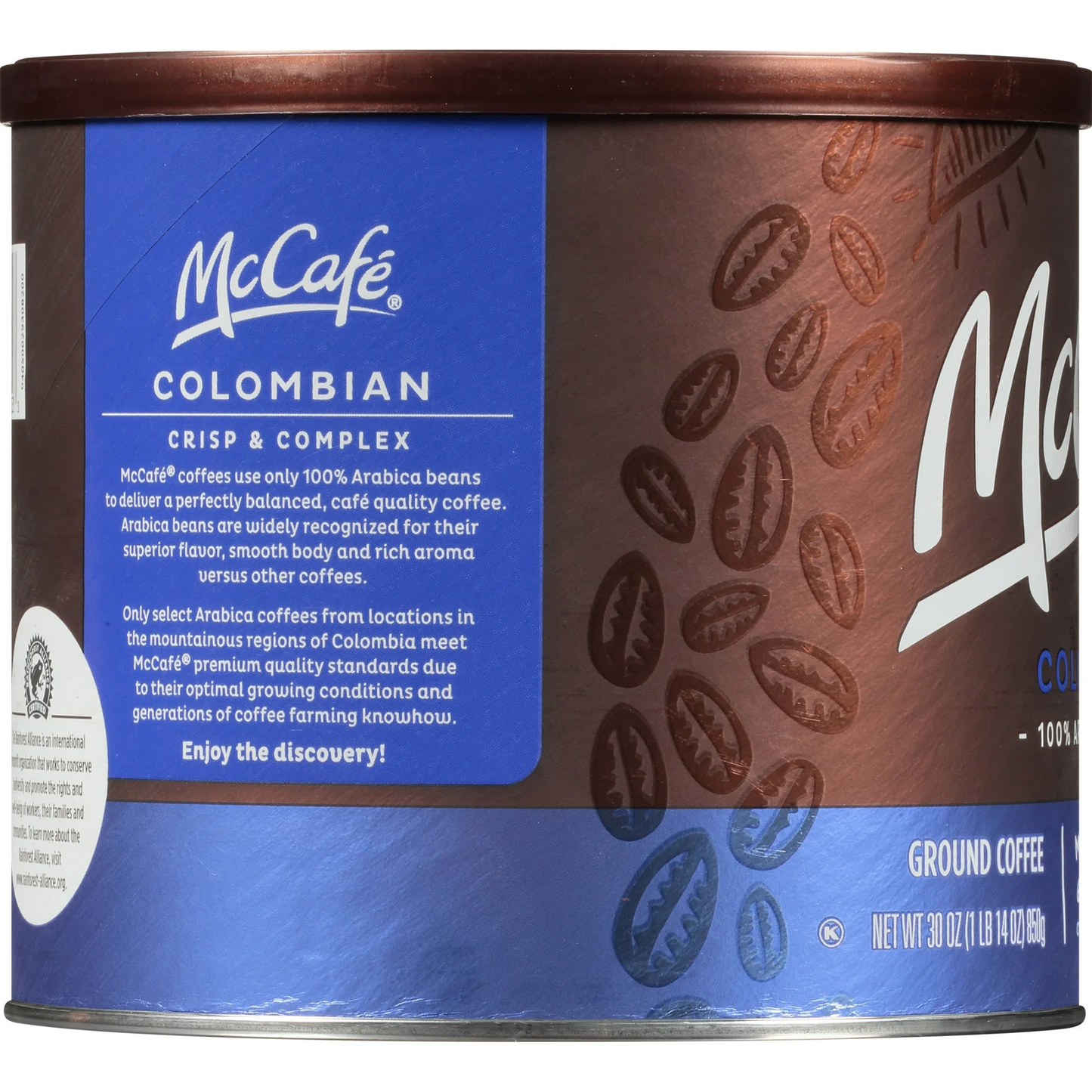 McCafe Colombian, Medium-Dark Roast, Ground Coffee, 30 oz