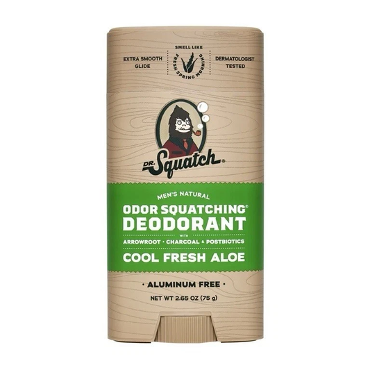 Dr. Squatch Cool Fresh Aloe Natural Deodorant for Men, 2.65 oz