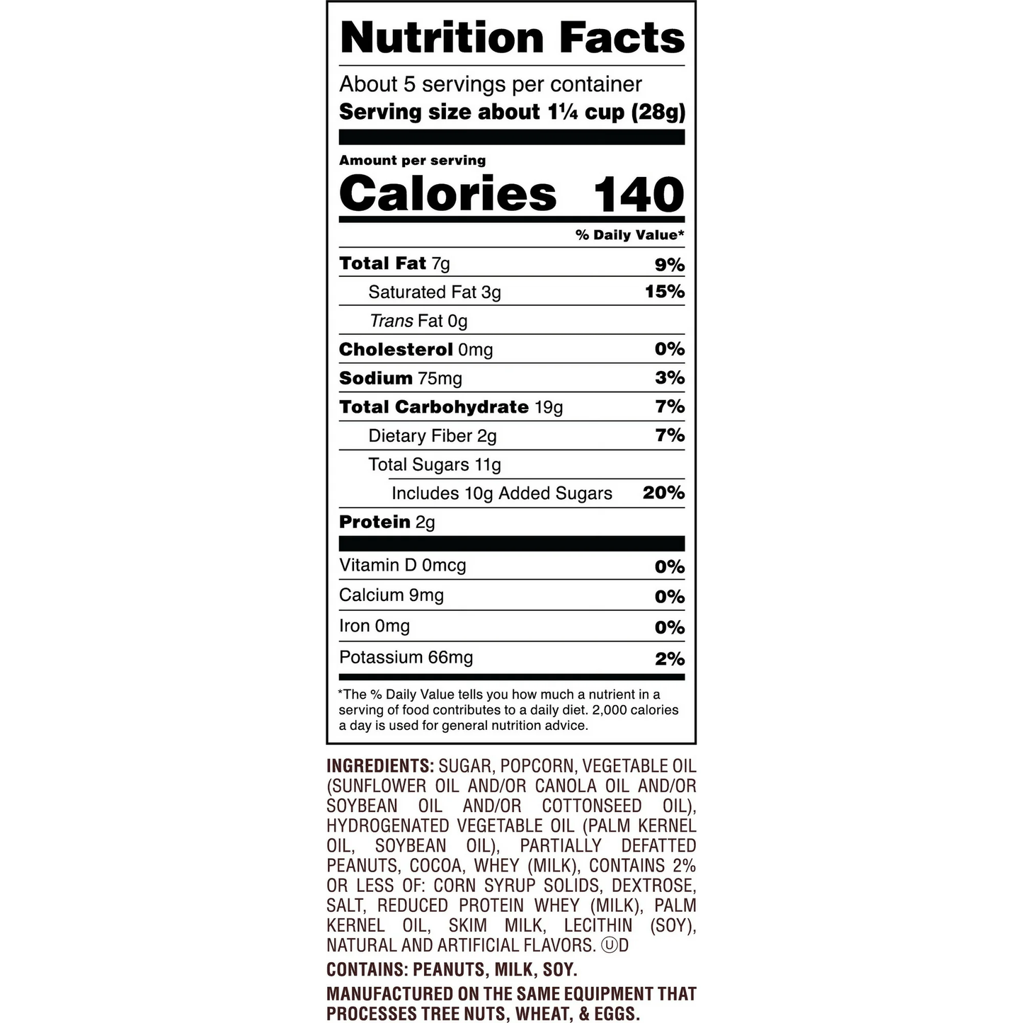 Reese's Peanut Butter Chocolate Drizzled Popcorn Snack, 5.25 oz