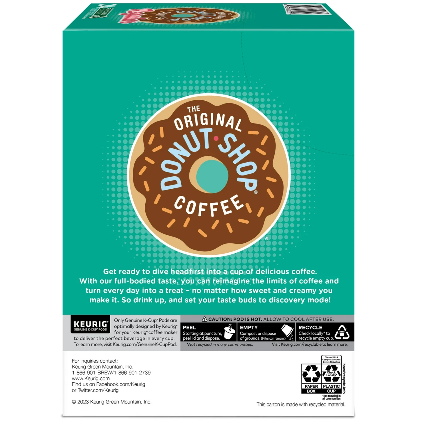 The Original Donut Shop, Regular Medium Roast K-Cup Coffee Pods, 24 Count