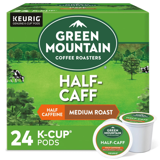 Green Mountain Coffee Half Caff Medium Roast K-Cup Pods, 24 Count