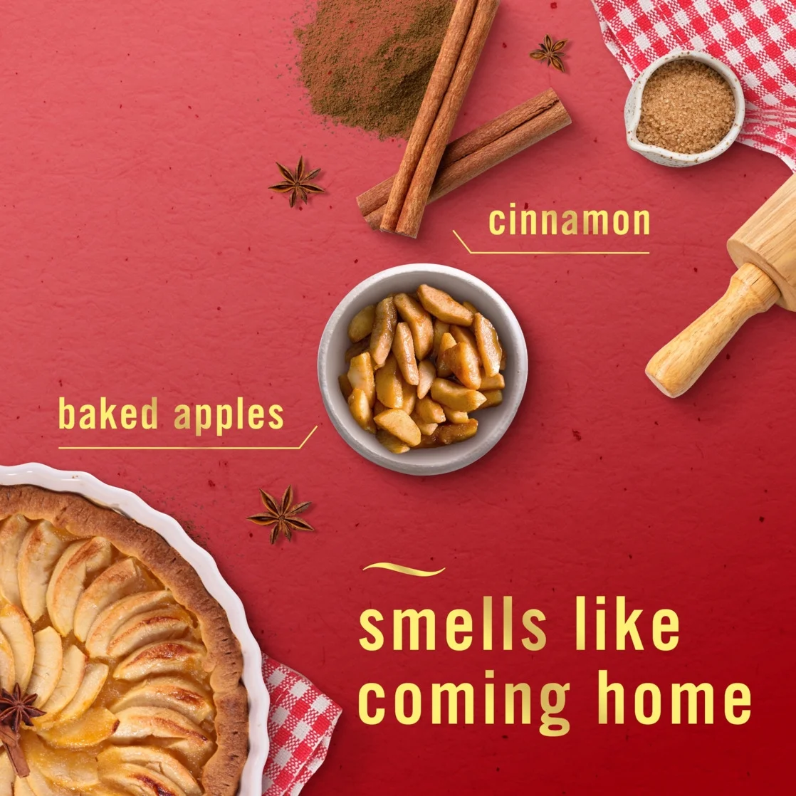 Febreze Plug In Air Freshener Odor-Fighting Scented Oil 2 Refill Cinnamon Apples