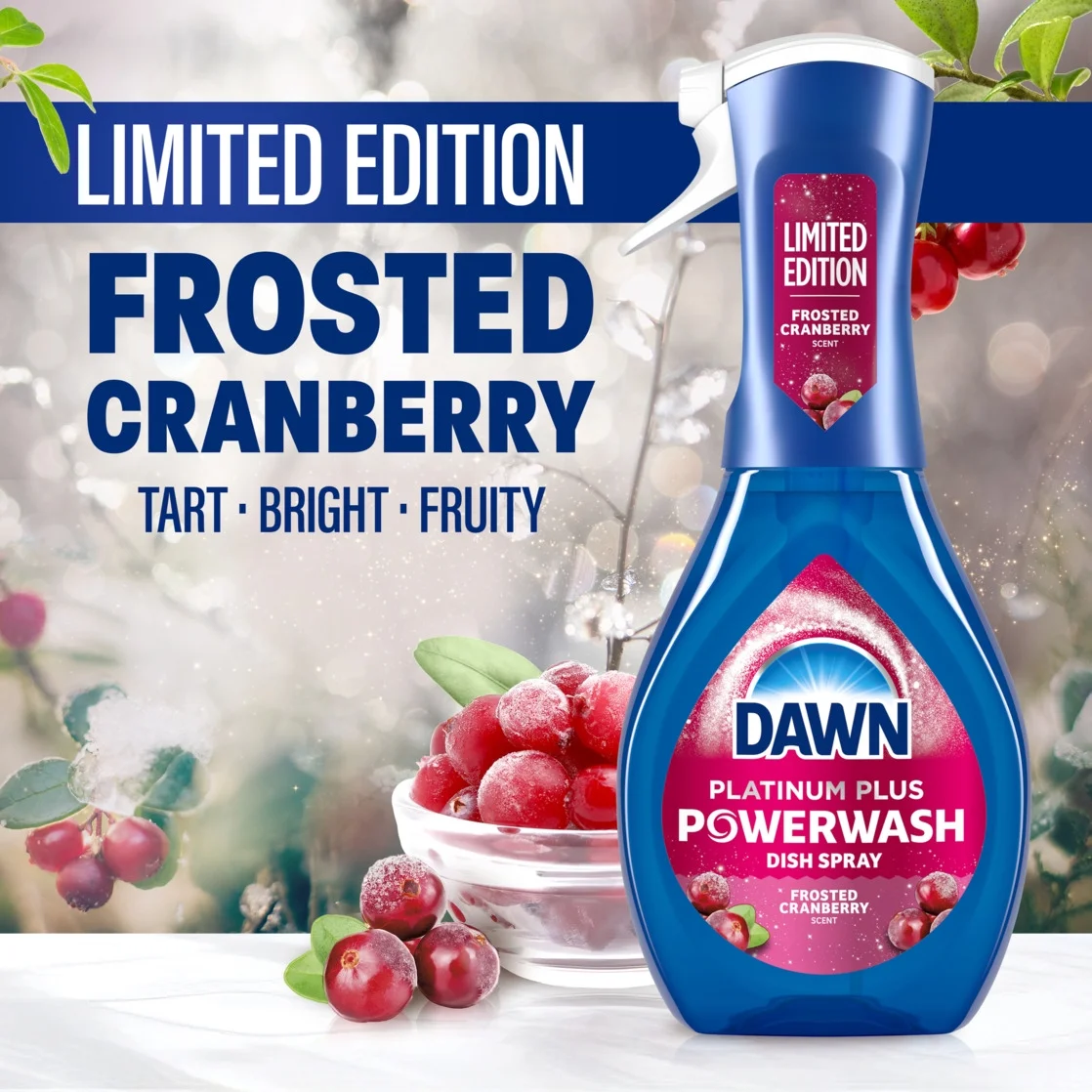 Dawn Powerwash Spray, Dish Soap, Dishwashing Liquid, Cranberry Scent, 16 fl oz