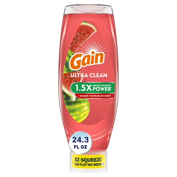Gain Ultra Original Dish Soap, Dishwashing Liquid, Summer Watermelon, 24.3 fl oz