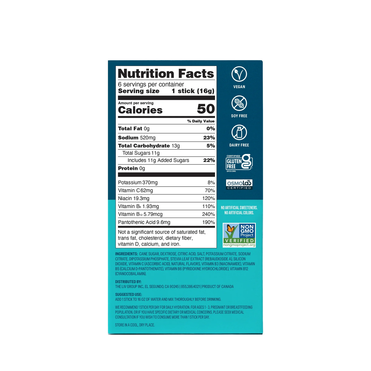 Liquid I.V. Strawberry Hydration Multiplier Powdered Electrolyte Drink Mix, 6 CT