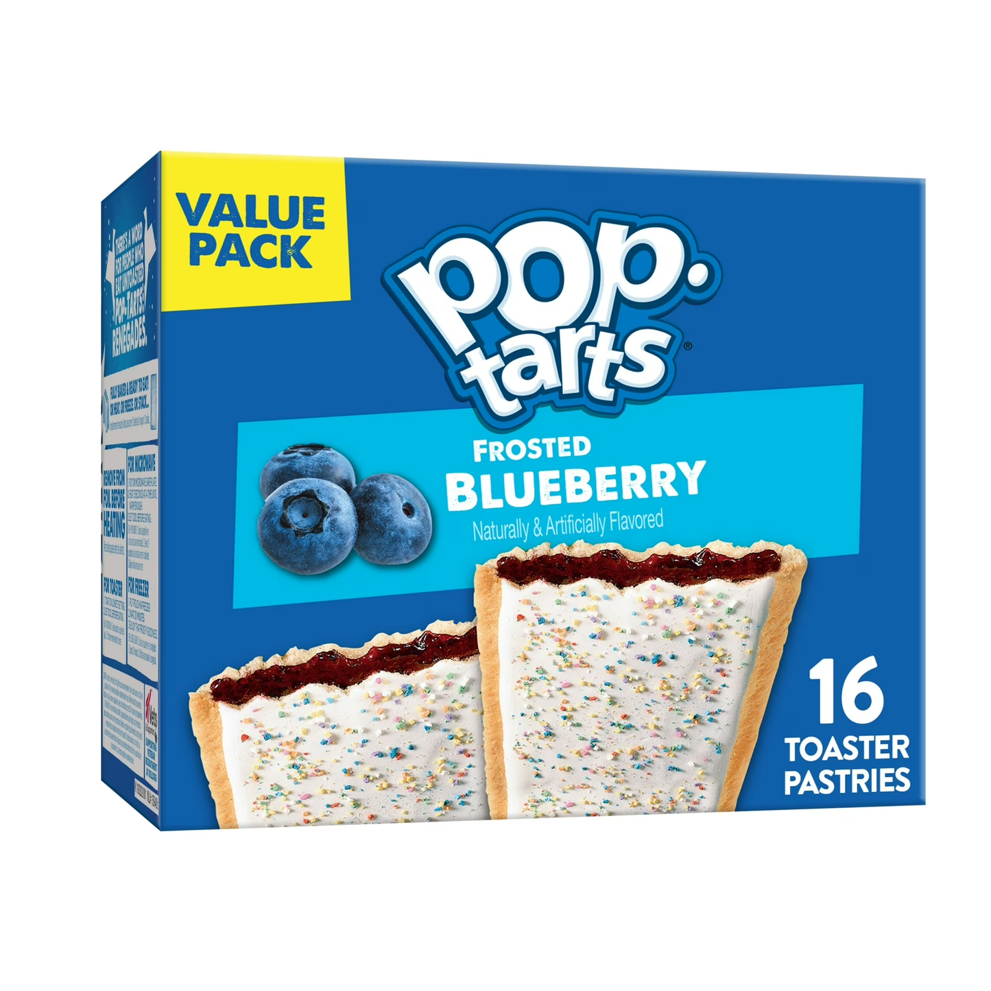 Pop-Tarts Frosted Blueberry Toaster Pastries, Breakfast Foods, Shelf-Stable, 27 oz (16 Count)