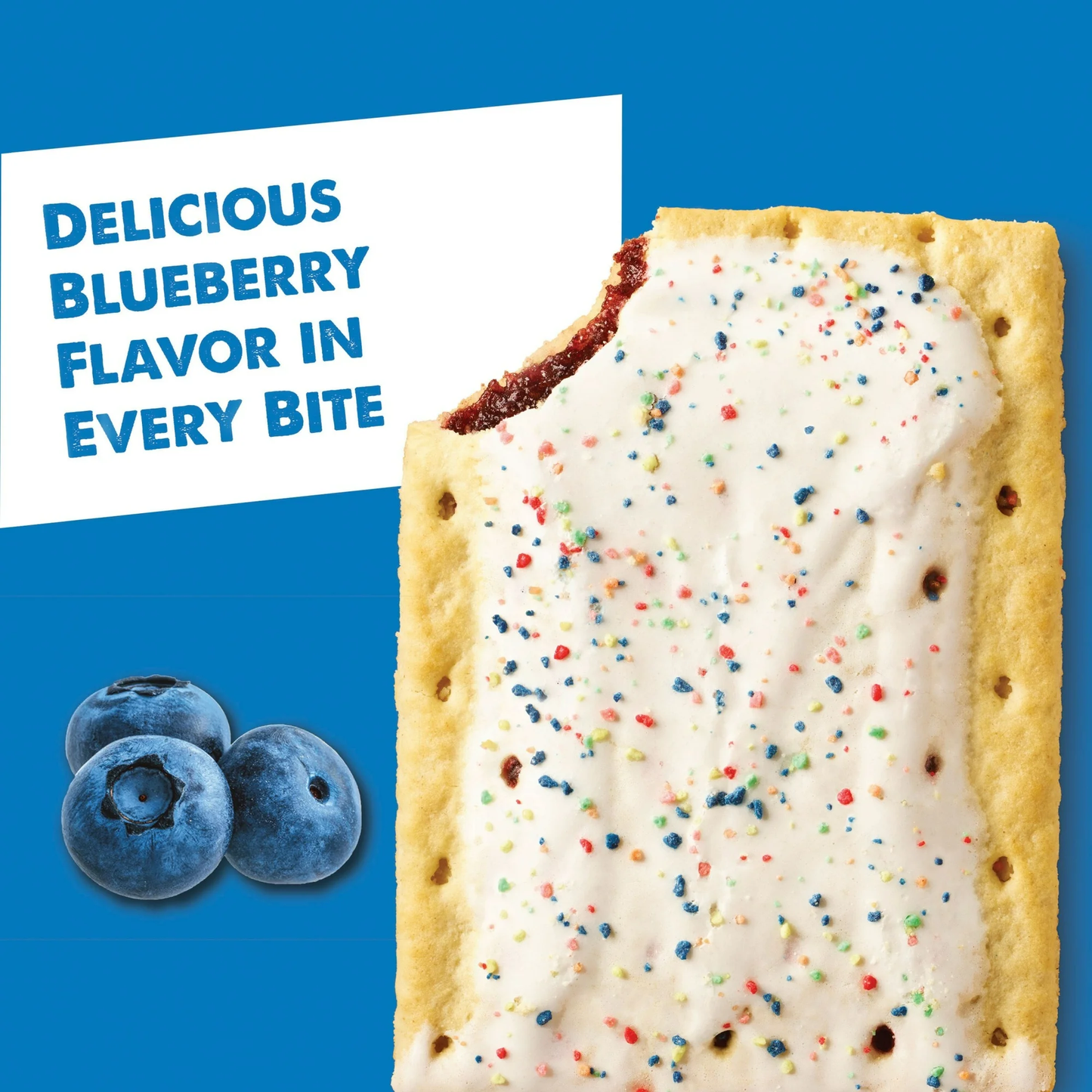 Pop-Tarts Frosted Blueberry Toaster Pastries, Breakfast Foods, Shelf-Stable, 27 oz (16 Count)
