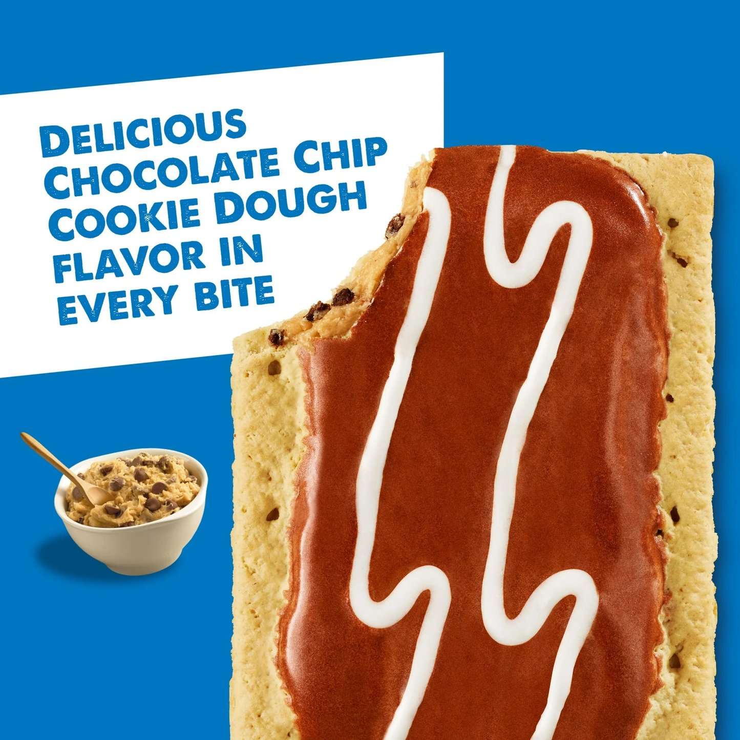 Pop-Tarts Frosted Chocolate Chip Cookie Dough Toaster Pastries, Breakfast Foods, Shelf-Stable, 27 oz (8 Count)