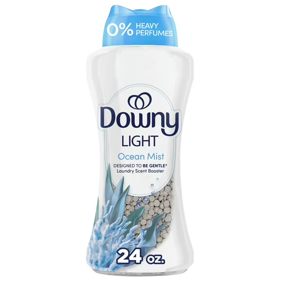 Downy Light In-Wash Scent Booster Laundry Beads Ocean Mist Scent, 24 oz